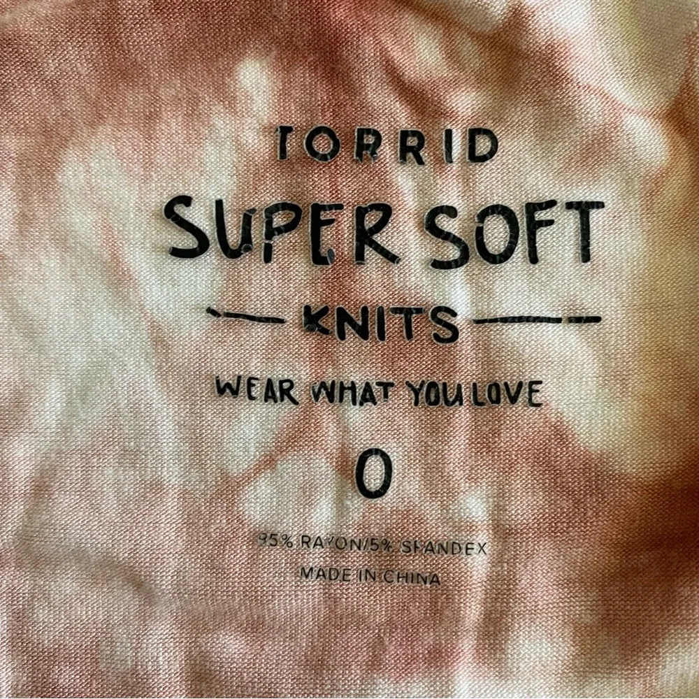 Torrid Super Soft Knits Tie Dye 3/4 Sleeves High & Low Dress Size Large - Picture 4 of 14